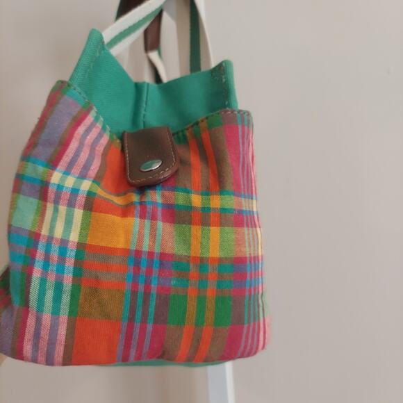 Tommy Hilfiger Plaid Purse 90s Y2K Preppy Handbag Colorful - Picture 5 of 6